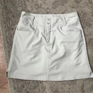 Adidas Tan and White A-Line Mini Skirt size 4